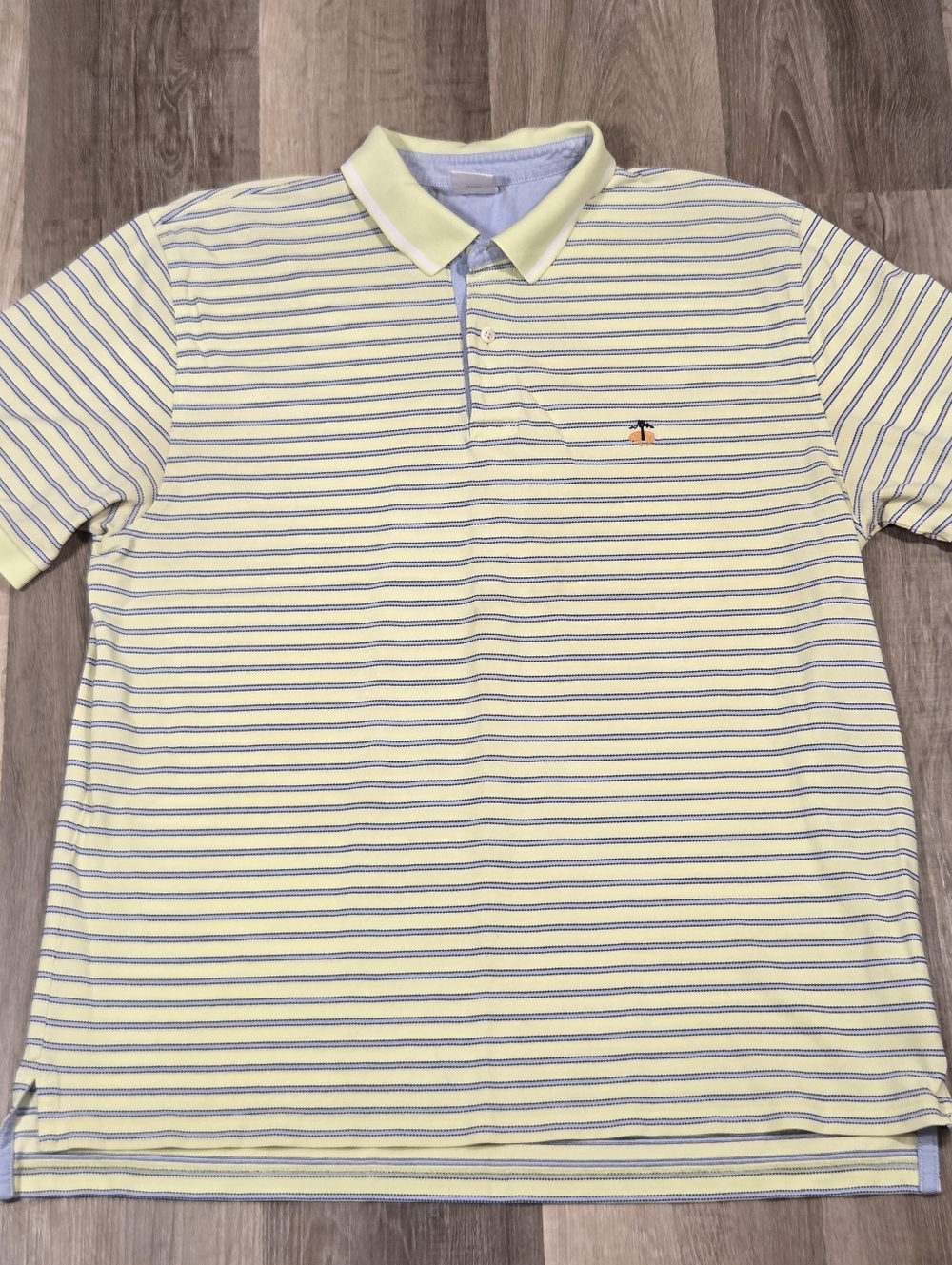 Brooks Brothers Sheep Mens Polo Shirt XLarge Green Striped Performance